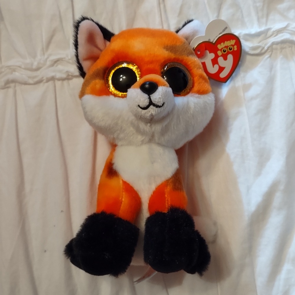 Meadow The Fox Ty Beanie Boo Plush with Sparkly Eyes